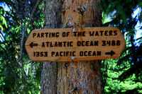 Sign at  Parting of the Waters